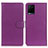Leather Case Stands Flip Cover Holder A03D for Vivo Y21 Purple
