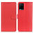Leather Case Stands Flip Cover Holder A03D for Vivo Y21 Red