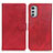 Leather Case Stands Flip Cover Holder A04D for Motorola Moto E32 Red