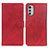 Leather Case Stands Flip Cover Holder A04D for Motorola Moto E32s Red