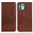 Leather Case Stands Flip Cover Holder A04D for Motorola Moto Edge 20 Lite 5G Brown