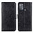Leather Case Stands Flip Cover Holder A04D for Motorola Moto G50 Black