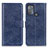 Leather Case Stands Flip Cover Holder A04D for Motorola Moto G50 Blue