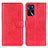 Leather Case Stands Flip Cover Holder A04D for Oppo A16 Red