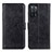 Leather Case Stands Flip Cover Holder A04D for Oppo A53s 5G Black