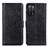 Leather Case Stands Flip Cover Holder A04D for Oppo A55 5G Black