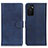 Leather Case Stands Flip Cover Holder A04D for Oppo A55S 5G Blue