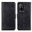 Leather Case Stands Flip Cover Holder A04D for Oppo F19 Pro+ Plus 5G Black