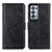 Leather Case Stands Flip Cover Holder A04D for Oppo Reno6 Pro 5G Black