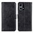 Leather Case Stands Flip Cover Holder A04D for Oppo Reno7 4G Black