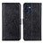 Leather Case Stands Flip Cover Holder A04D for Oppo Reno7 5G Black