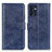 Leather Case Stands Flip Cover Holder A04D for Oppo Reno7 5G Blue