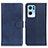 Leather Case Stands Flip Cover Holder A04D for Oppo Reno7 Pro 5G Blue