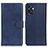 Leather Case Stands Flip Cover Holder A04D for Oppo Reno7 SE 5G Blue