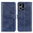 Leather Case Stands Flip Cover Holder A04D for Oppo Reno8 4G Blue