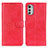 Leather Case Stands Flip Cover Holder A05D for Motorola Moto E32 Red