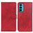 Leather Case Stands Flip Cover Holder A05D for Motorola Moto Edge 20 5G Red