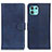 Leather Case Stands Flip Cover Holder A05D for Motorola Moto Edge 20 Lite 5G Blue
