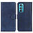 Leather Case Stands Flip Cover Holder A05D for Motorola Moto Edge 30 5G Blue