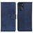 Leather Case Stands Flip Cover Holder A05D for Motorola Moto G 5G (2022) Blue