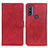 Leather Case Stands Flip Cover Holder A05D for Motorola Moto G Pure Red
