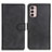 Leather Case Stands Flip Cover Holder A05D for Motorola Moto G42 Black