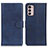 Leather Case Stands Flip Cover Holder A05D for Motorola Moto G42 Blue