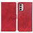 Leather Case Stands Flip Cover Holder A05D for Motorola Moto G42 Red