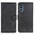 Leather Case Stands Flip Cover Holder A05D for Motorola Moto G62 5G Black