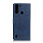 Leather Case Stands Flip Cover Holder A05D for Motorola Moto One Fusion Blue