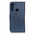 Leather Case Stands Flip Cover Holder A05D for Motorola Moto One Fusion Plus Blue