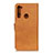 Leather Case Stands Flip Cover Holder A05D for Motorola Moto One Fusion Plus Brown