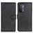 Leather Case Stands Flip Cover Holder A05D for OnePlus Nord N200 5G Black