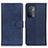 Leather Case Stands Flip Cover Holder A05D for OnePlus Nord N200 5G Blue