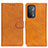 Leather Case Stands Flip Cover Holder A05D for OnePlus Nord N200 5G Brown