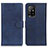 Leather Case Stands Flip Cover Holder A05D for Oppo Reno5 Z 5G Blue