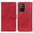 Leather Case Stands Flip Cover Holder A05D for Oppo Reno5 Z 5G Red