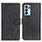 Leather Case Stands Flip Cover Holder A05D for Oppo Reno6 Pro 5G India Black