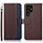Leather Case Stands Flip Cover Holder A05D for Samsung Galaxy S22 Ultra 5G