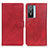 Leather Case Stands Flip Cover Holder A05D for Vivo Y76s 5G Red