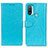 Leather Case Stands Flip Cover Holder A06D for Motorola Moto E20