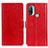 Leather Case Stands Flip Cover Holder A06D for Motorola Moto E20 Red