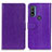 Leather Case Stands Flip Cover Holder A06D for Motorola Moto G Pure Purple