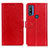 Leather Case Stands Flip Cover Holder A06D for Motorola Moto G Pure Red