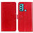 Leather Case Stands Flip Cover Holder A06D for Motorola Moto G60 Red