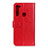 Leather Case Stands Flip Cover Holder A06D for Motorola Moto One Fusion Plus Red