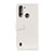 Leather Case Stands Flip Cover Holder A06D for Motorola Moto One Fusion White
