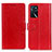 Leather Case Stands Flip Cover Holder A06D for Oppo A16 Red