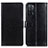 Leather Case Stands Flip Cover Holder A06D for Oppo A53s 5G Black
