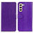 Leather Case Stands Flip Cover Holder A06D for Samsung Galaxy S21 5G Purple